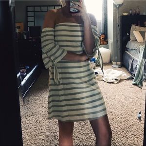 Off the shoulder Striped Dress